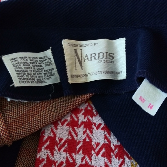 Vintage union made plaid double Knit open front jacket - Picture 11 of 12